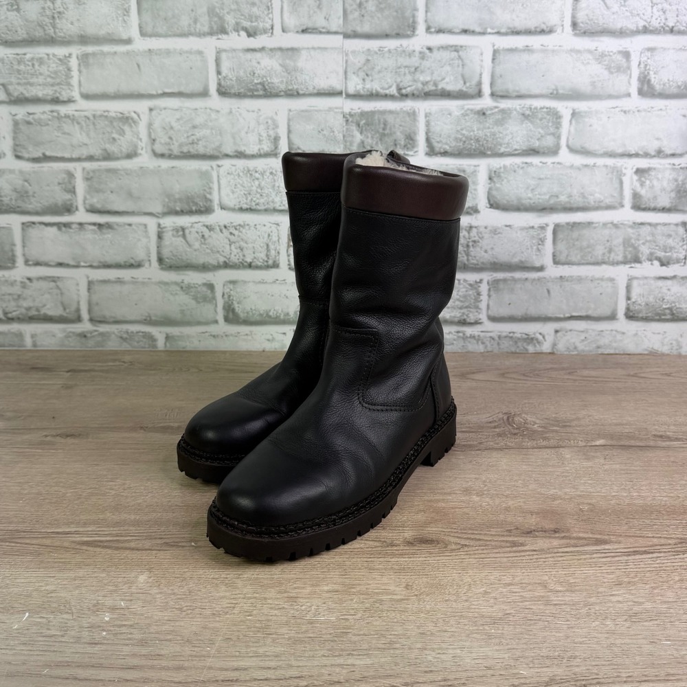 Kandahar Shearling Lined Leather Winter Boots 7.5